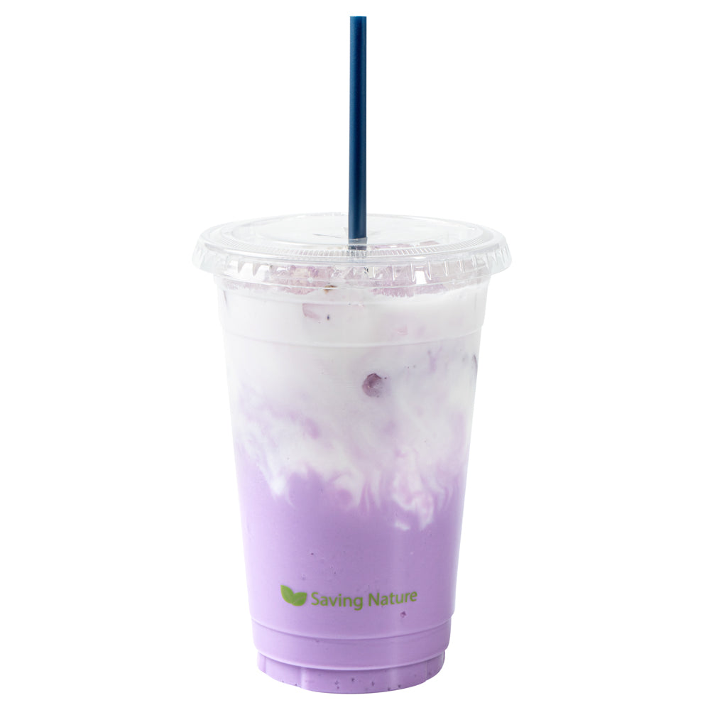 Basic Nature Midnight Blue PLA / PBAT Plastic Straw - Wrapped, Compostable - 8 1/4" - 2000 count box