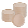 Moderna Round Light Pink Plastic Plate - 6 1/4" x 6 1/4" x 1/2" - 40 count box