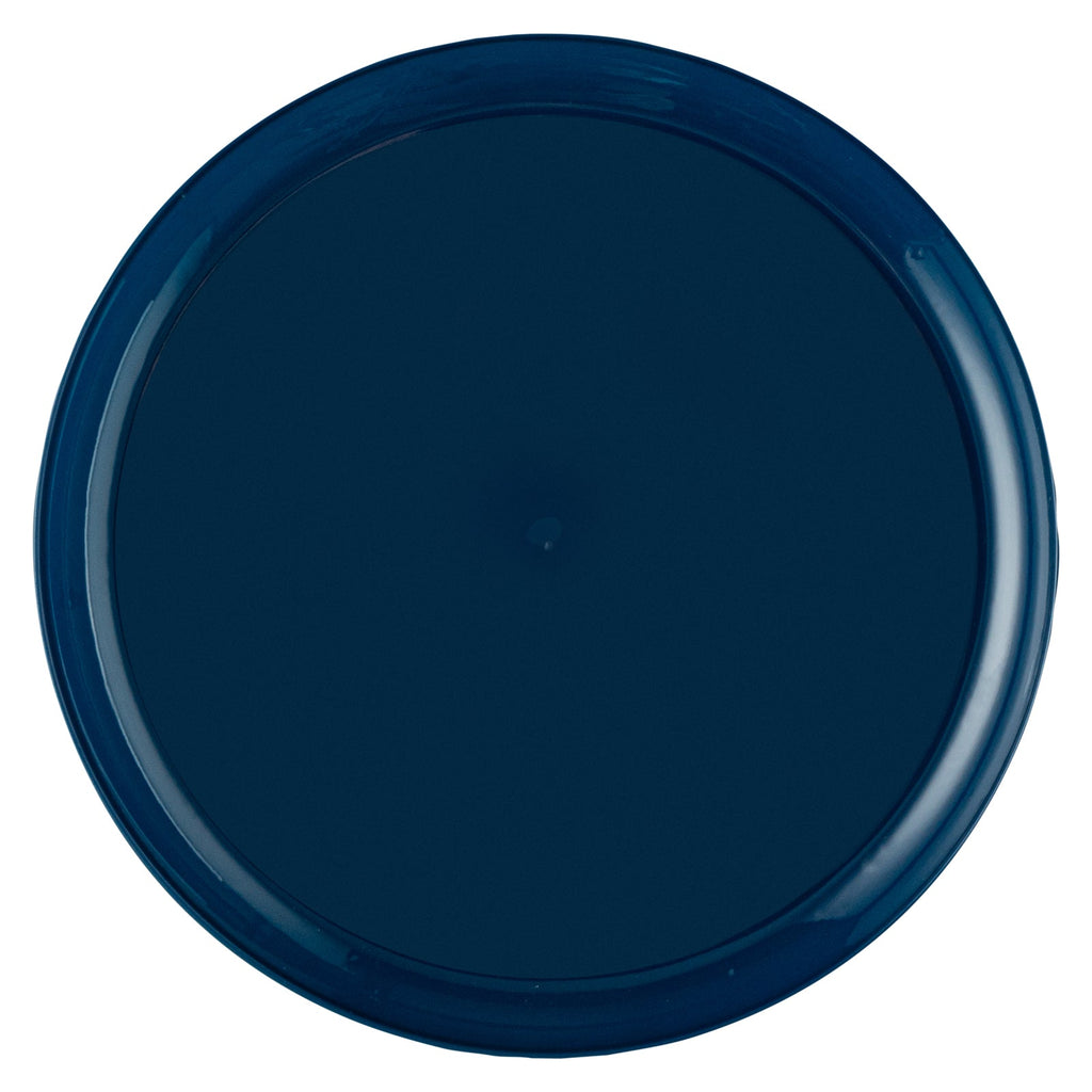 Moderna Round Midnight Blue Plastic Plate - 6 1/4" x 6 1/4" x 1/2" - 200 count box