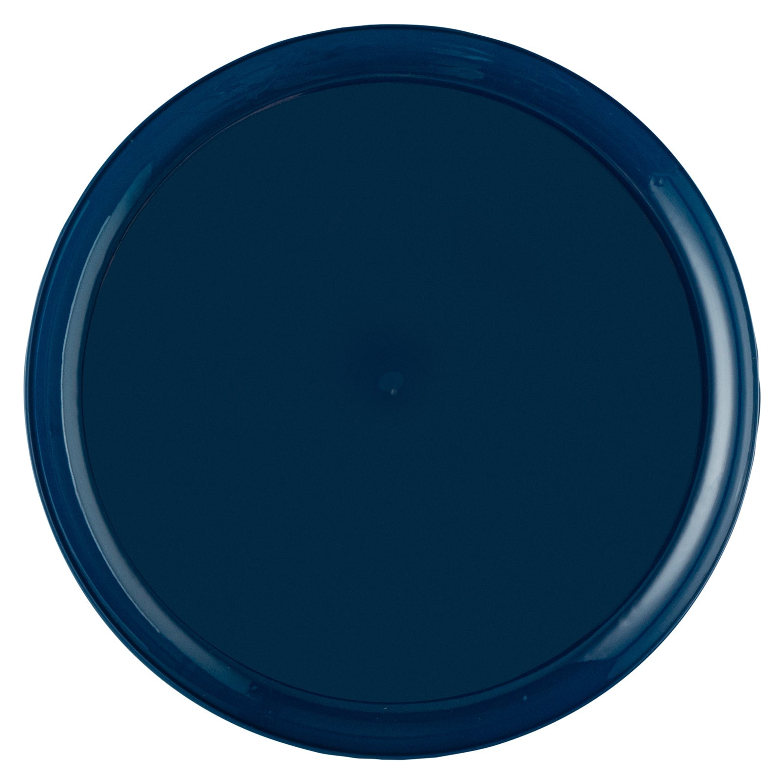 Moderna Round Midnight Blue Plastic Plate - 6 1/4" x 6 1/4" x 1/2" - 200 count box