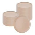 Moderna Round Light Pink Plastic Plate - 8 1/2" x 8 1/2" x 1/2" - 40 count box