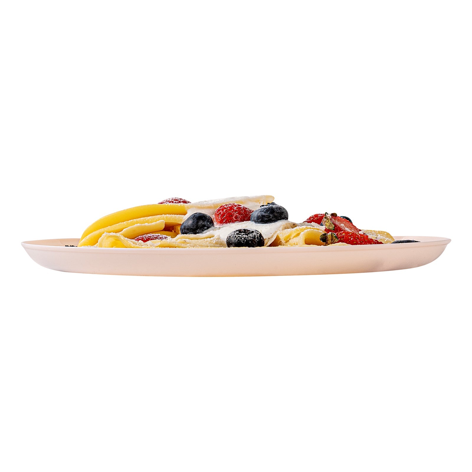 Moderna Round Light Pink Plastic Plate - 8 1/2" x 8 1/2" x 1/2" - 200 count box