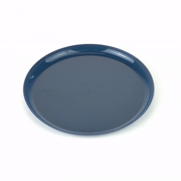 Moderna Round Midnight Blue Plastic Plate - 8 1/2" x 8 1/2" x 1/2" - 200 count box