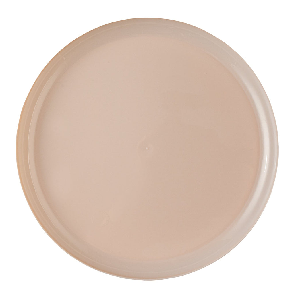 Moderna Round Light Pink Plastic Plate - 10 3/4" x 10 3/4" x 1/2" - 200 count box