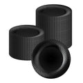 Moderna Round Black Plastic Wave Plate - 9" x 9" x 1/2" - 200 count box