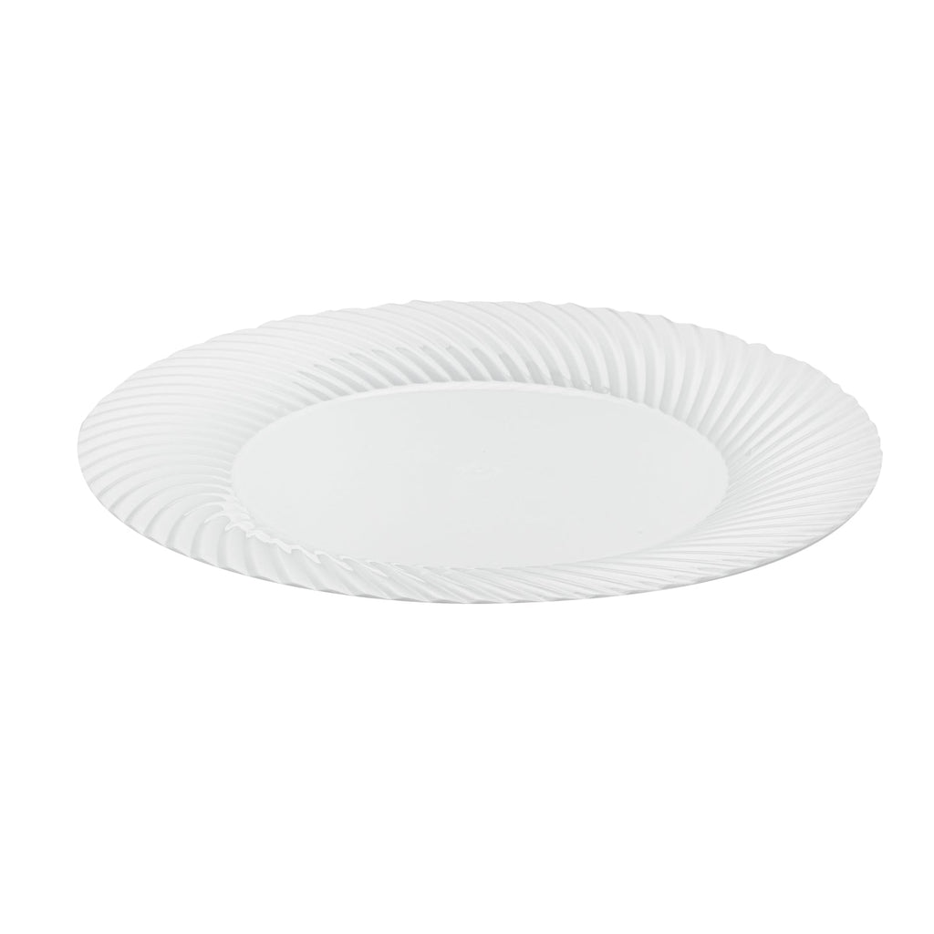 Moderna Round White Plastic Wave Plate - 9" x 9" x 1/2" - 200 count box