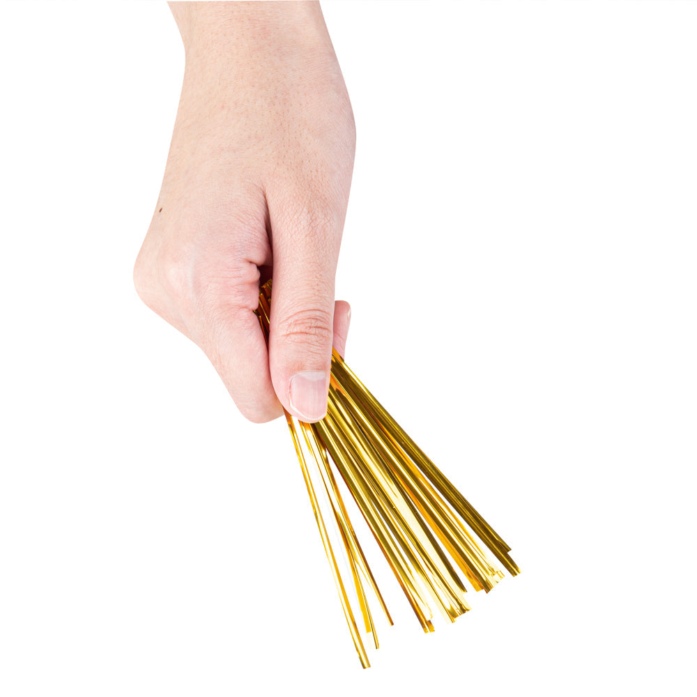 Bag Tek Gold Metallic Twist Tie / Bag Tie - 4" - 500 count box