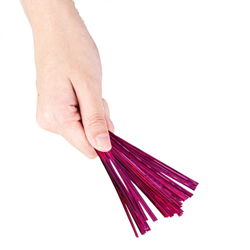 Bag Tek Pink Metallic Twist Tie / Bag Tie - 4" - 500 count box