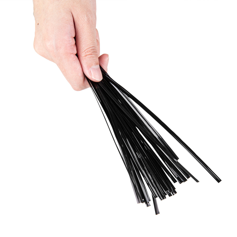 Bag Tek Black Metallic Twist Tie / Bag Tie - 6" - 500 count box
