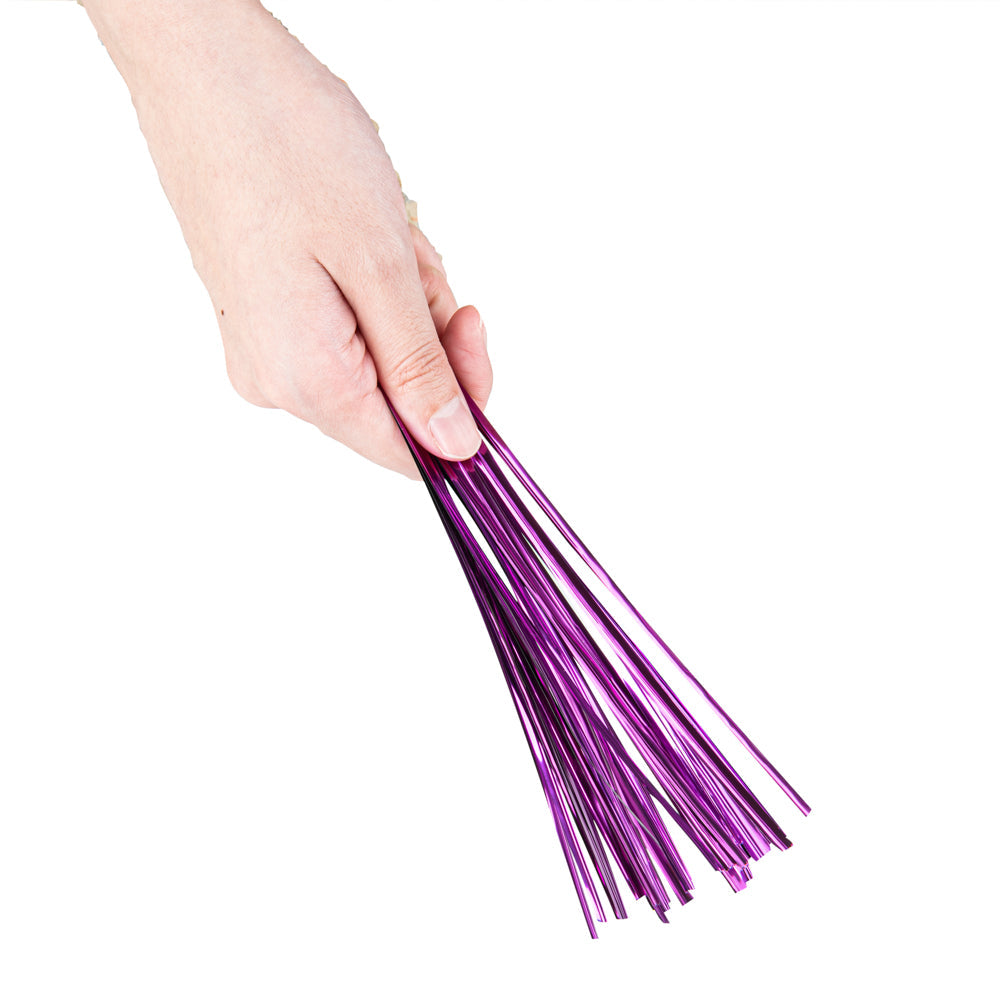 Bag Tek Purple Metallic Twist Tie / Bag Tie - 6" - 500 count box