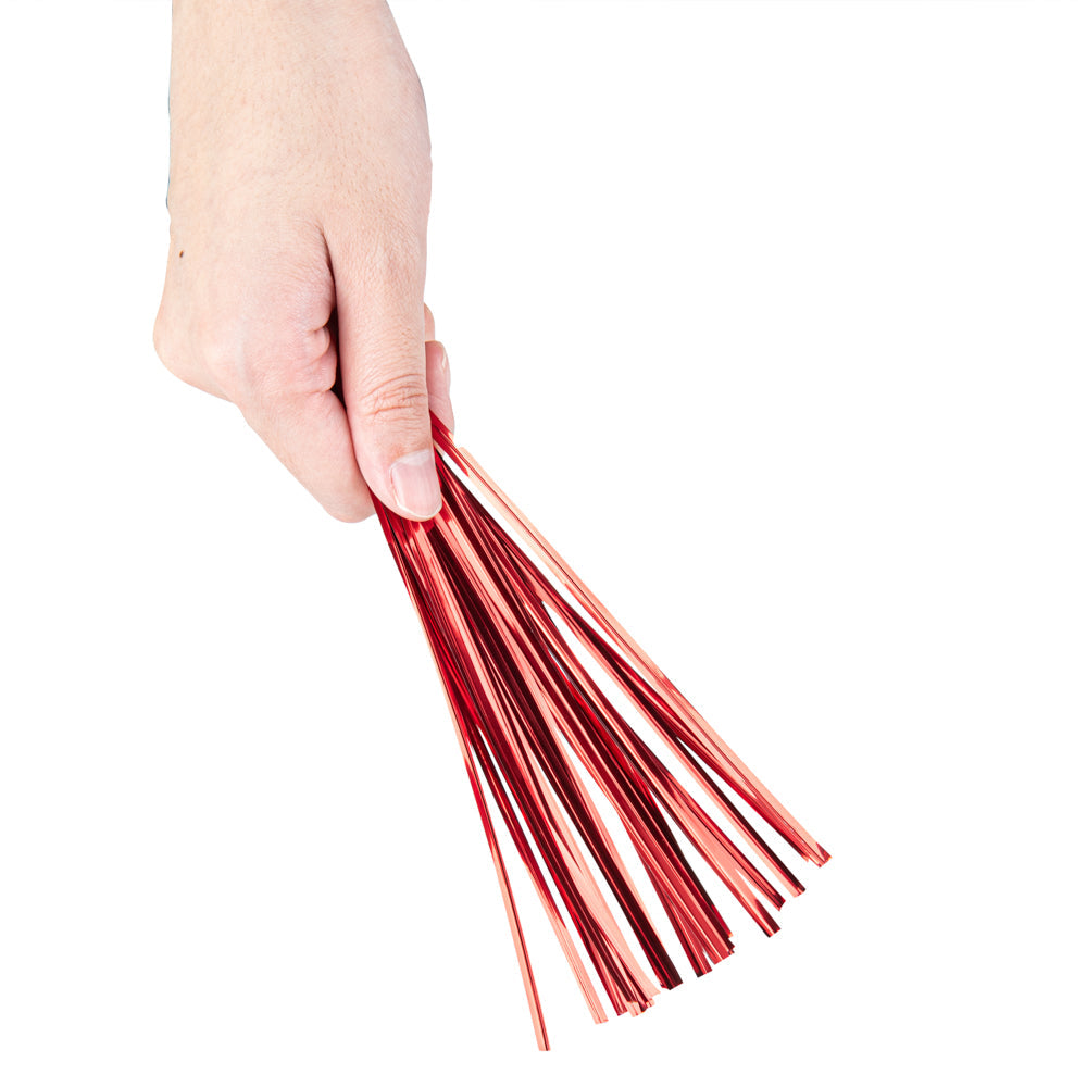 Bag Tek Red Metallic Twist Tie / Bag Tie - 6" - 500 count box