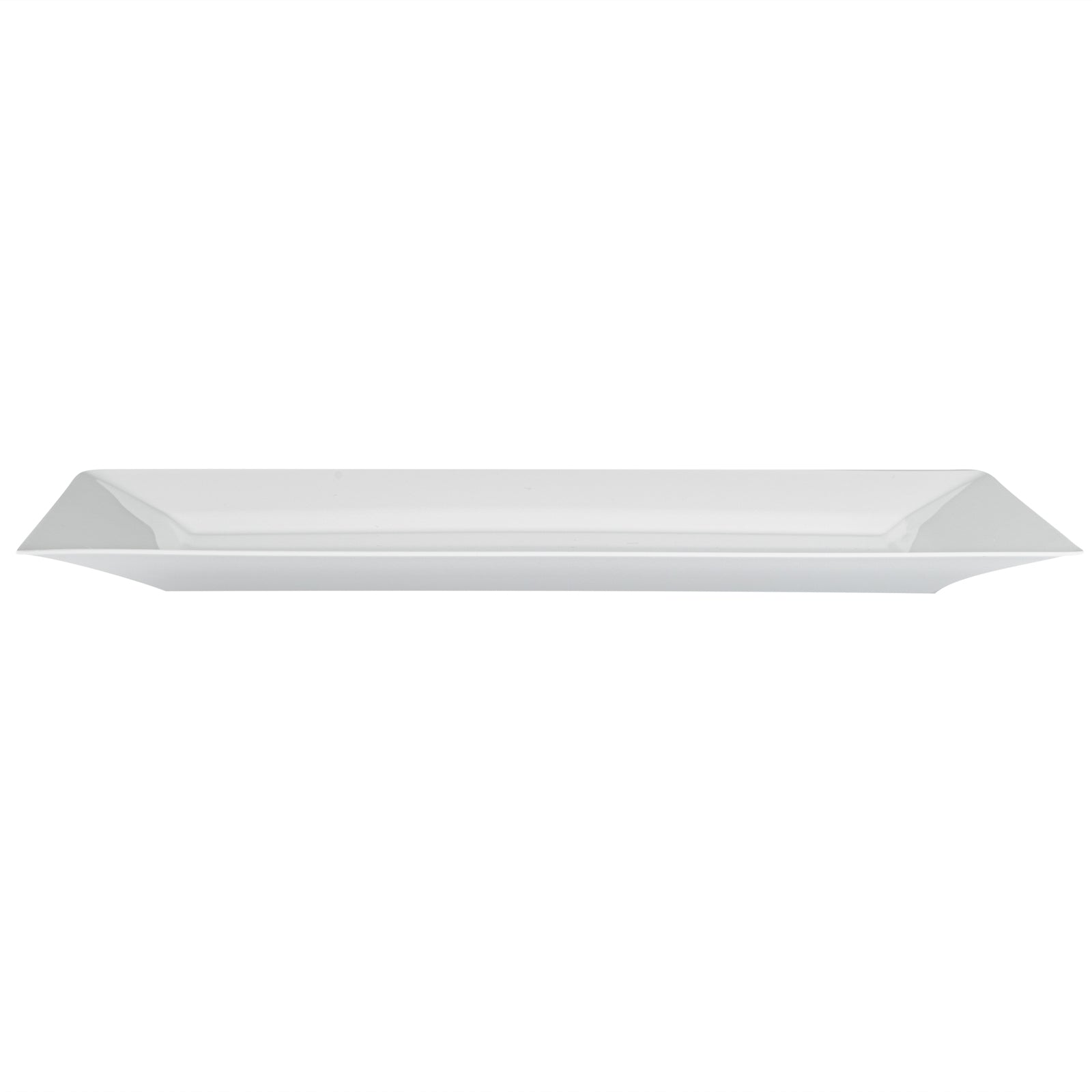 Moderna Rectangle White Plastic Plate - 9 1/2" x 6 1/4" x 1/2" - 100 count box