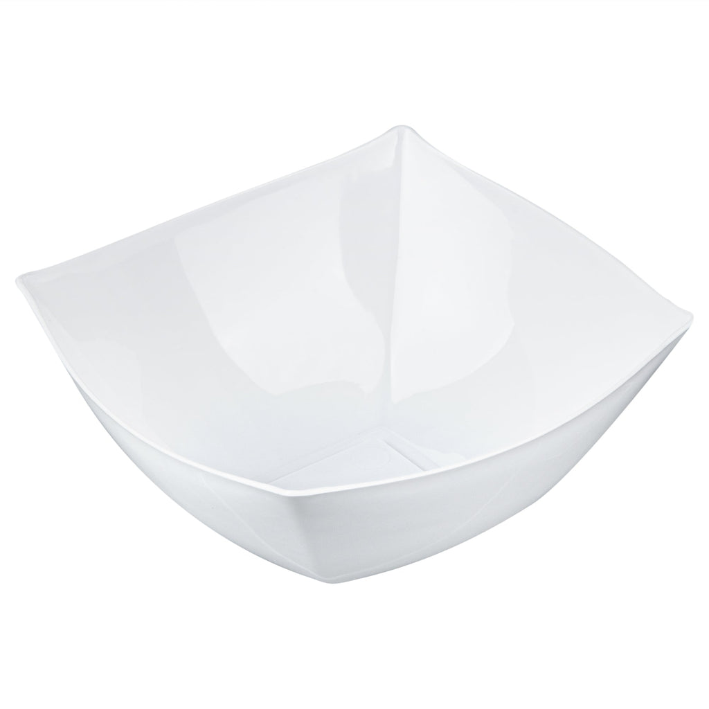 Moderna 8 oz Square White Plastic Bowl - 4 1/2" x 4 1/2" x 2" - 100 count box
