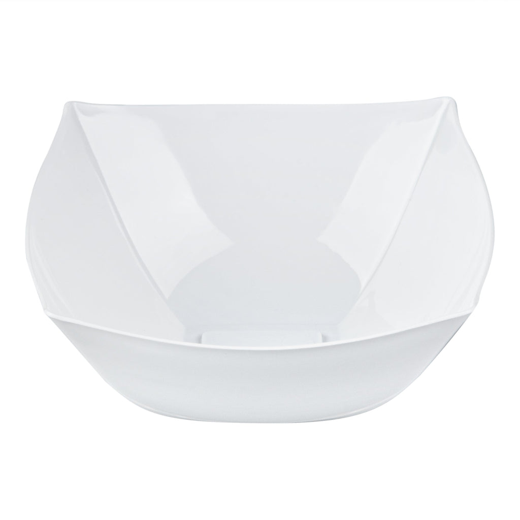 Moderna 8 oz Square White Plastic Bowl - 4 1/2" x 4 1/2" x 2" - 100 count box