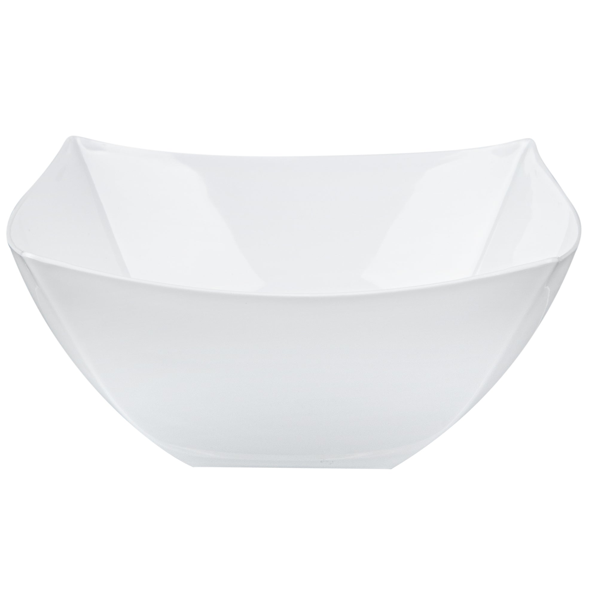 Moderna 8 oz Square White Plastic Bowl - 4 1/2" x 4 1/2" x 2" - 100 count box