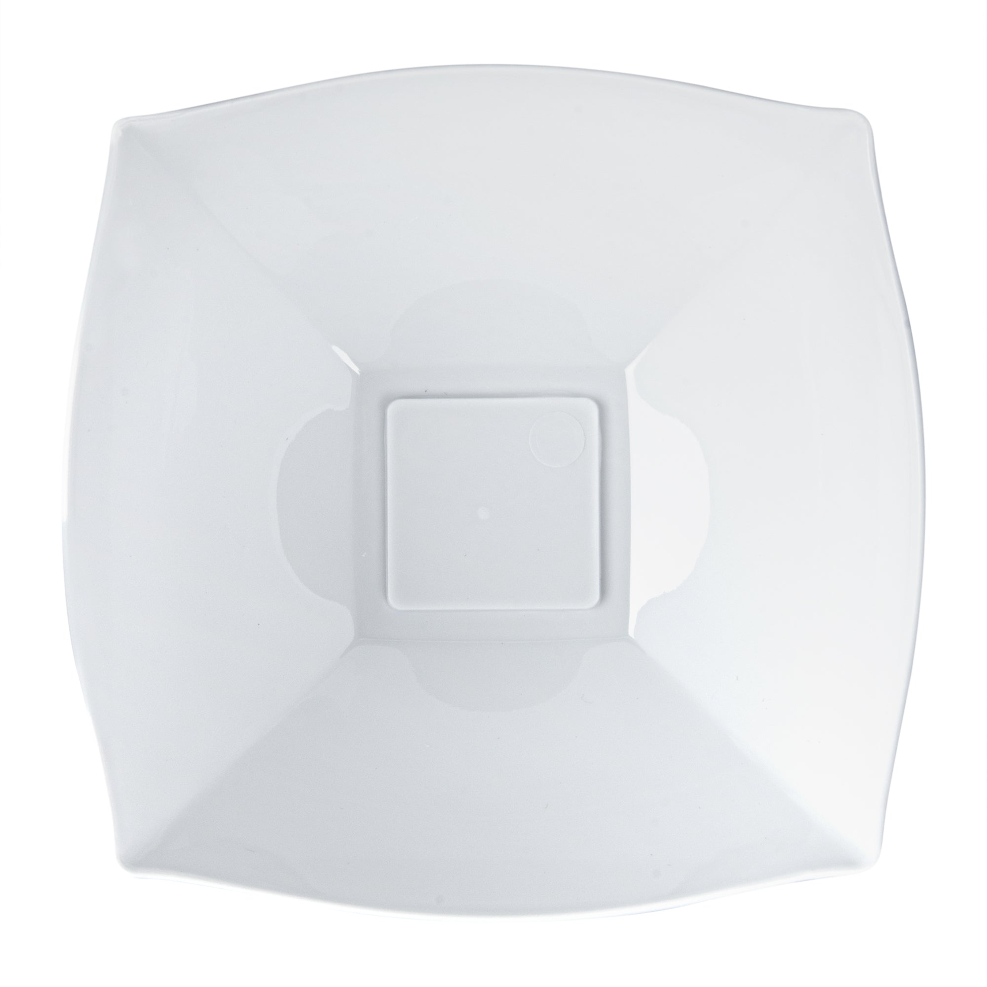 Moderna 8 oz Square White Plastic Bowl - 4 1/2" x 4 1/2" x 2" - 100 count box