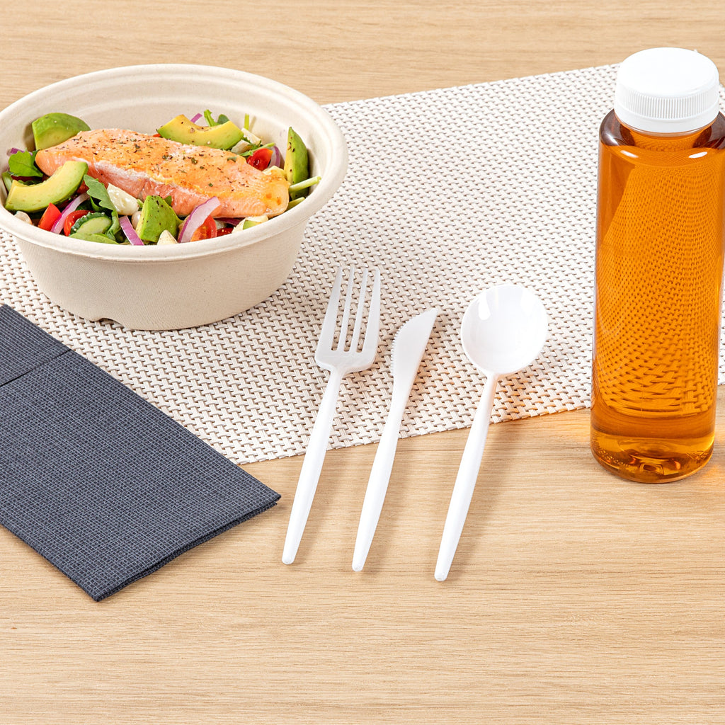 Moderna White Plastic Cutlery Set - 7 1/2" - 60 count box