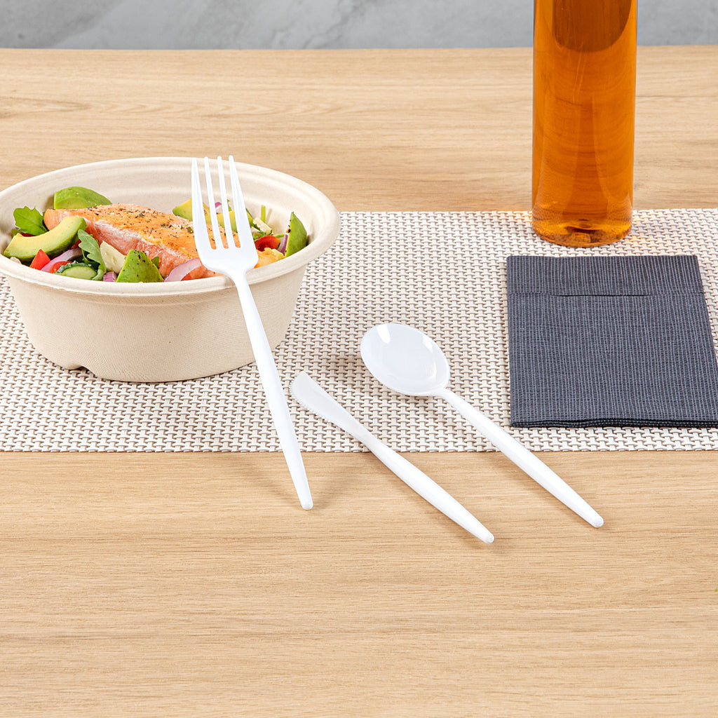 Moderna White Plastic Cutlery Set - 7 1/2" - 60 count box