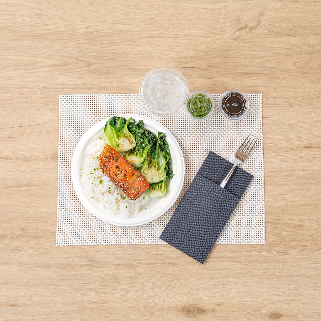 Moderna Silver Plastic Fork - with White Handle - 7 1/2" - 50 count box