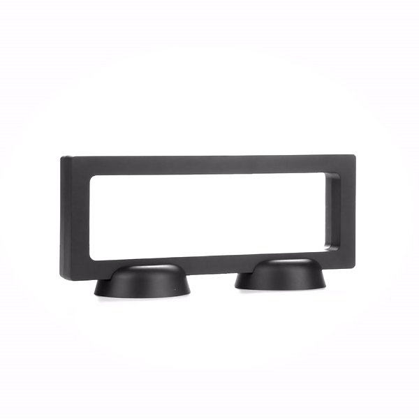Display Tek Rectangle Black Plastic 3D Floating Display Case - 7" x 2 3/4" x 3/4" - 10 count box
