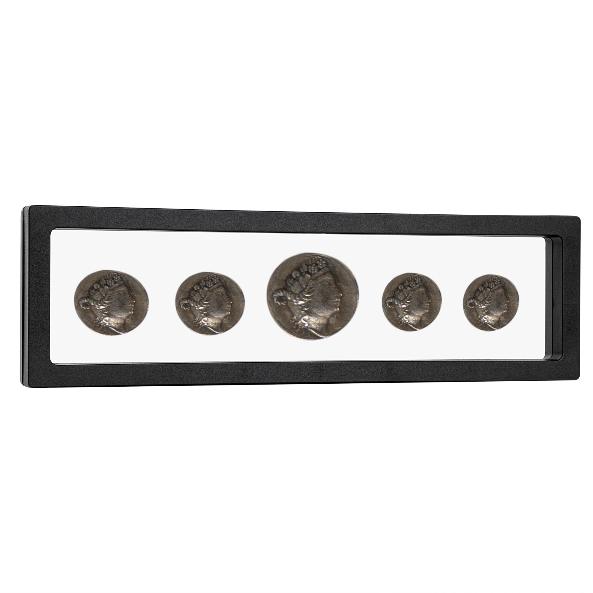 Display Tek Rectangle Black Plastic 3D Floating Display Case - 9" x 2 3/4" x 3/4" - 10 count box