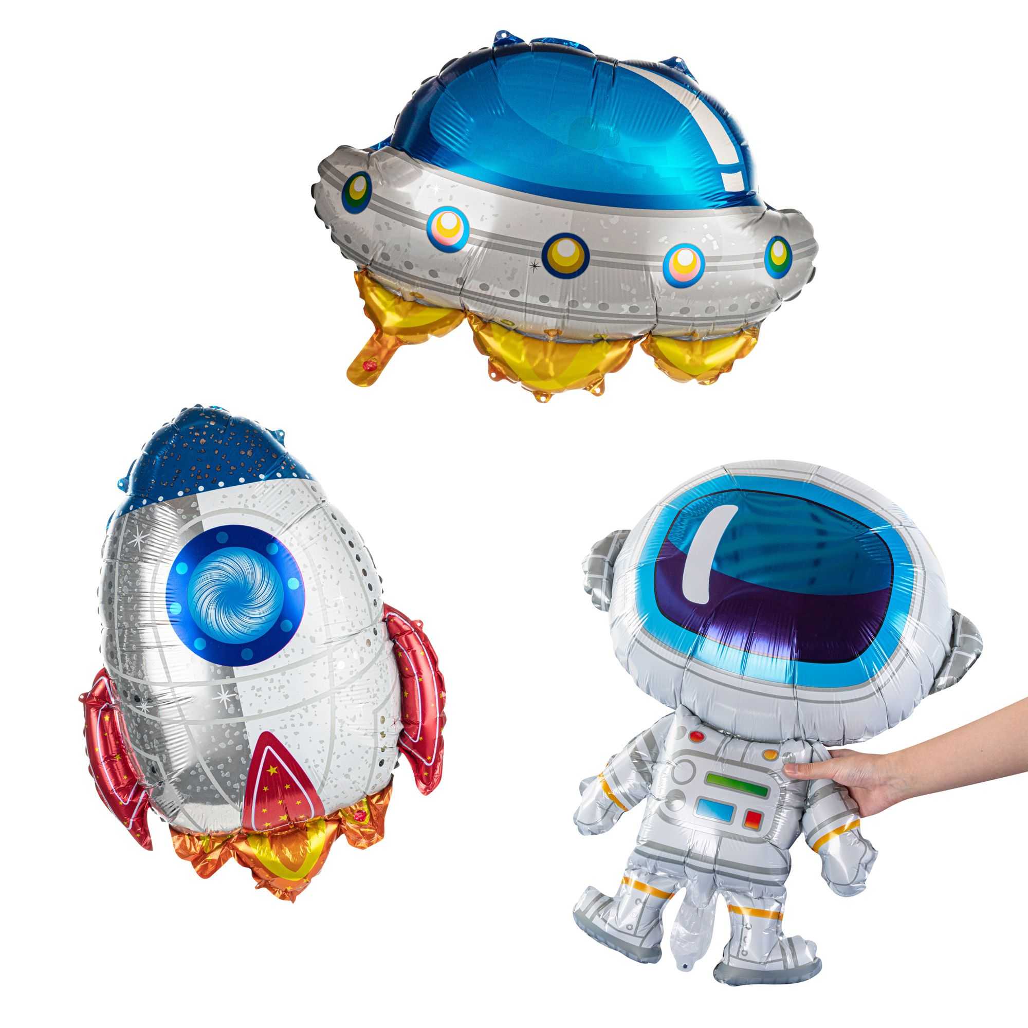 Balloonify Mylar 3-Piece Space Balloon Set - 100 count box