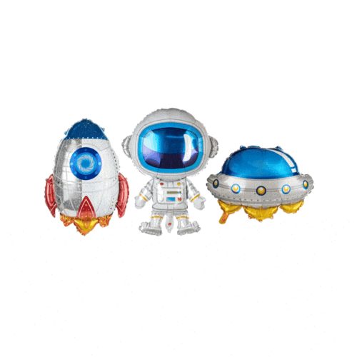 Balloonify Mylar 3-Piece Space Balloon Set - 100 count box