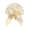 Gift Tek Cream Plastic Flora Satin Pull Bow - 5 1/2" - 10 count box