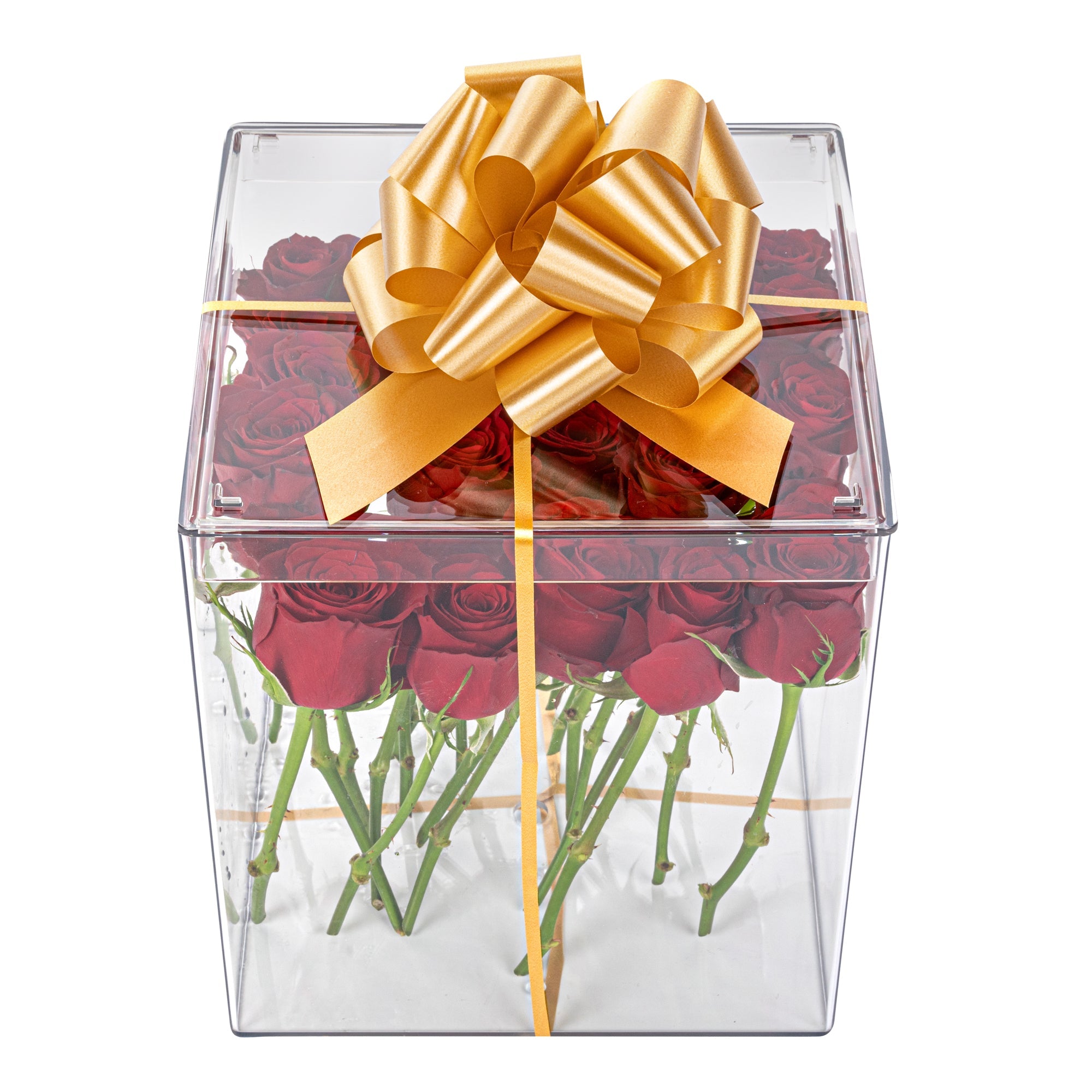 Gift Tek Gold Plastic Flora Satin Pull Bow - 5 1/2" - 1000 count box