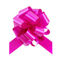 Gift Tek Hot Pink Plastic Flora Satin Pull Bow - 5 1/2" - 10 count box