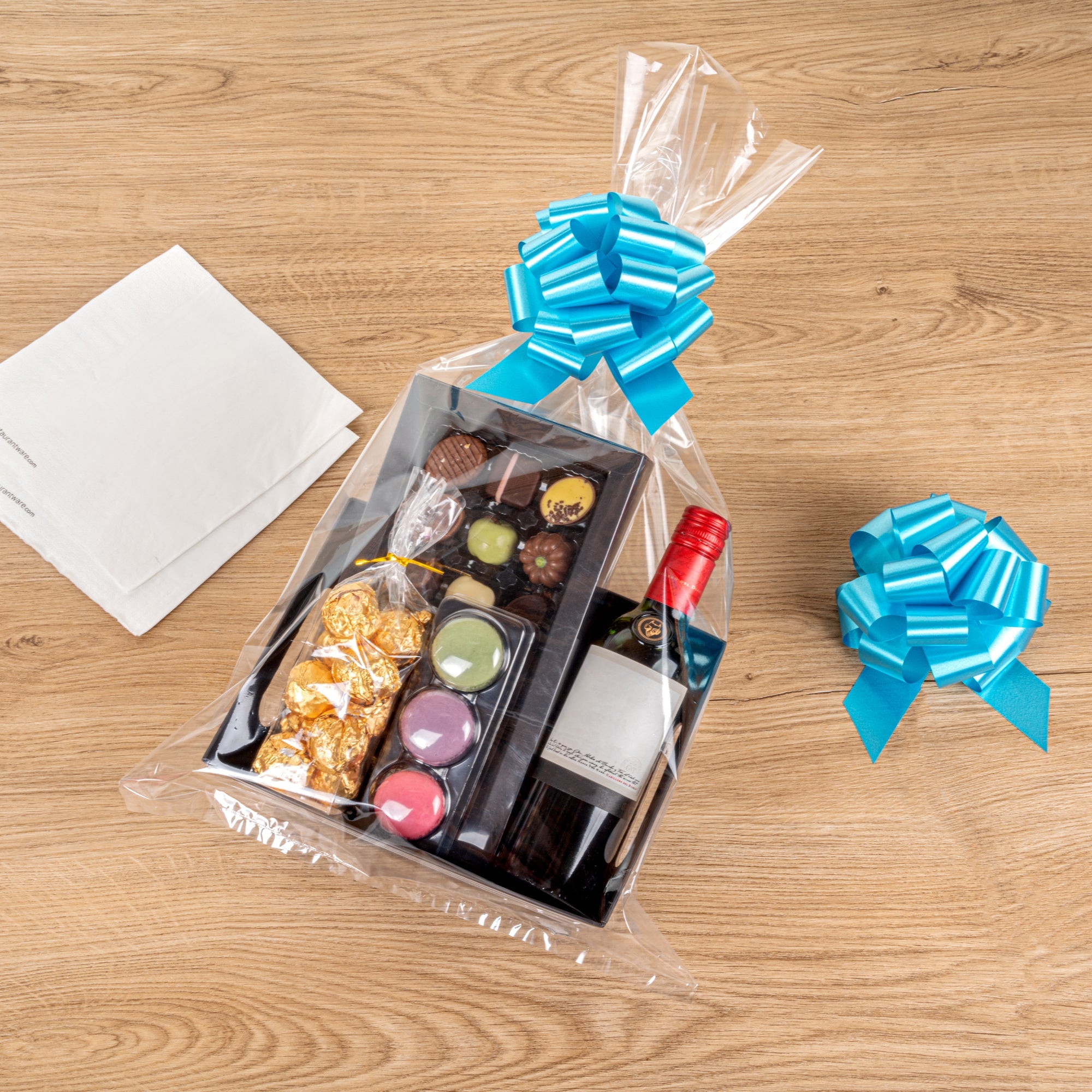 Gift Tek Teal Plastic Flora Satin Pull Bow - 5 1/2" - 1000 count box
