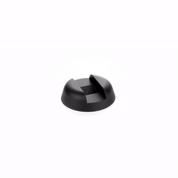 Display Tek Round Black Plastic 3D Floating Display Case Stand - 2 1/4" x 2 1/4" - 10 count box