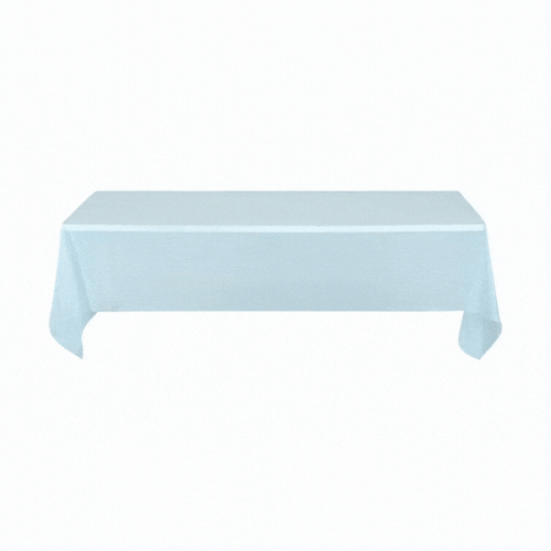 Table Tek Rectangle Blue Plastic Table Cover - 108" x 54" - 2 count box