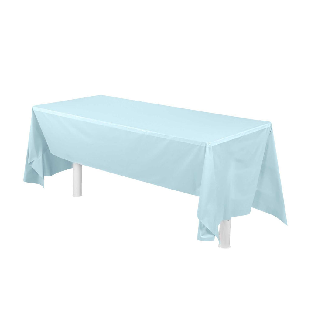 Table Tek Rectangle Blue Plastic Table Cover - 108" x 54" - 20 count box