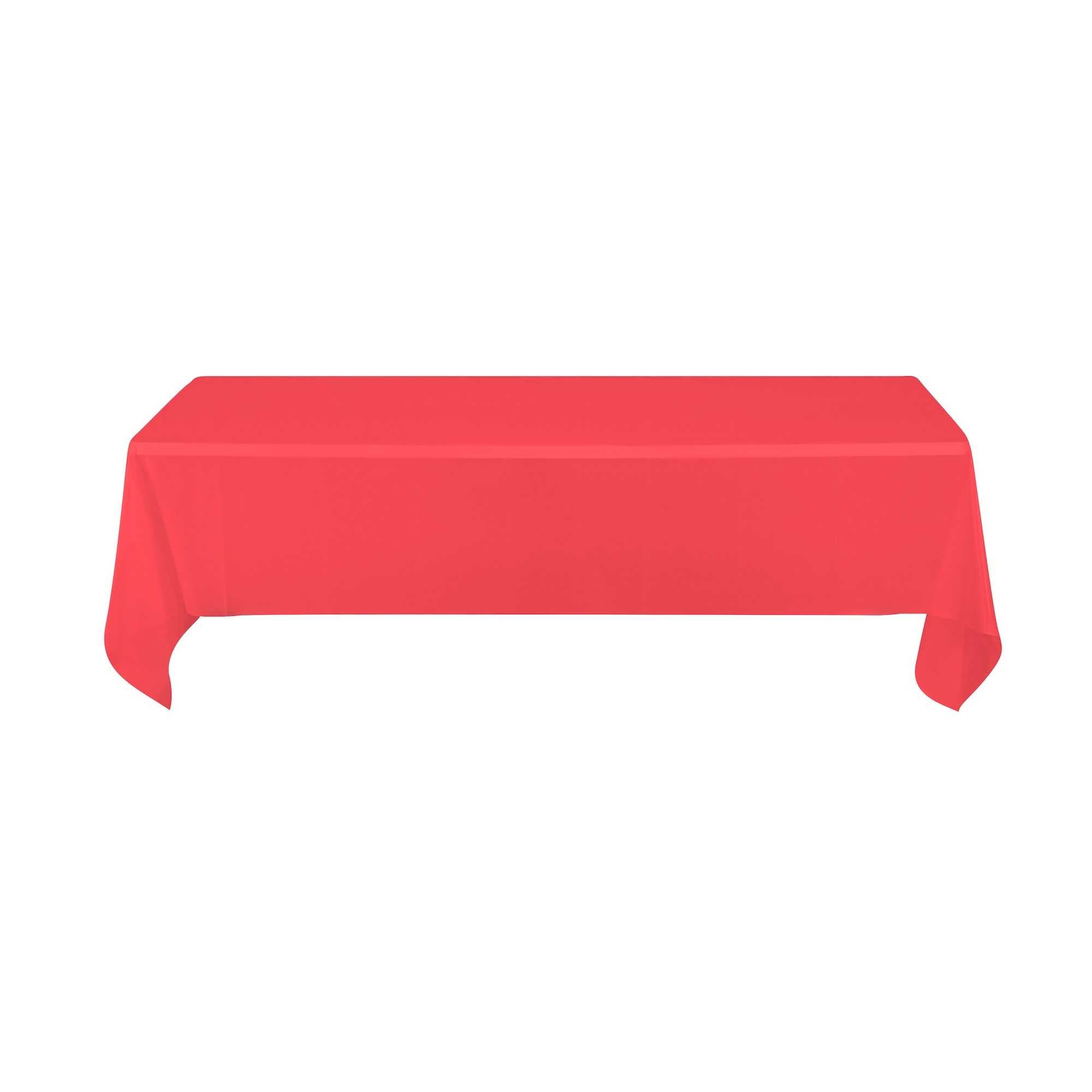 Table Tek Rectangle Red Plastic Table Cover - 108" x 54" - 2 count box