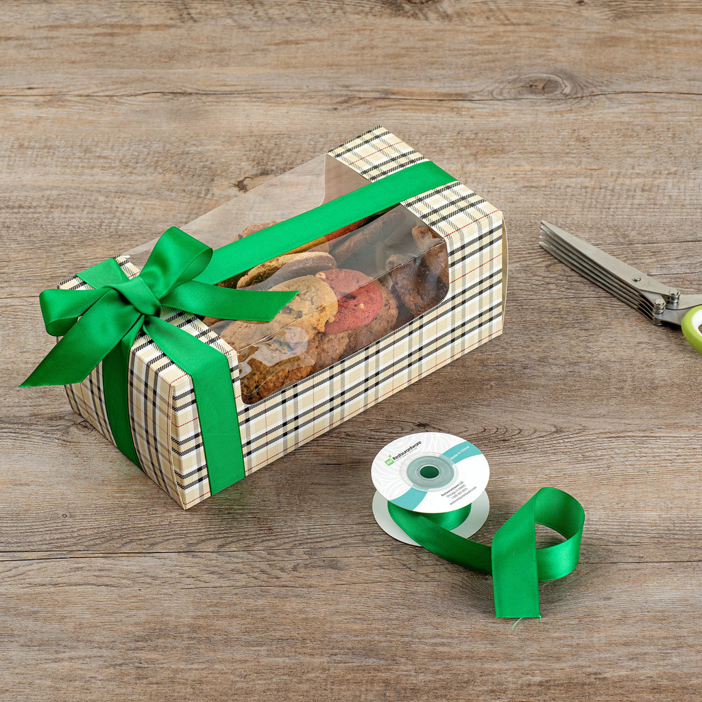 Gift Tek Emerald Green Polyester Satin Ribbon - Single Face - 1" x 10 yds - 10 count box