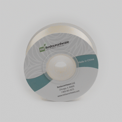 Gift Tek Ivory White Polyester Satin Ribbon - Single Face - 1" x 10 yds - 10 count box