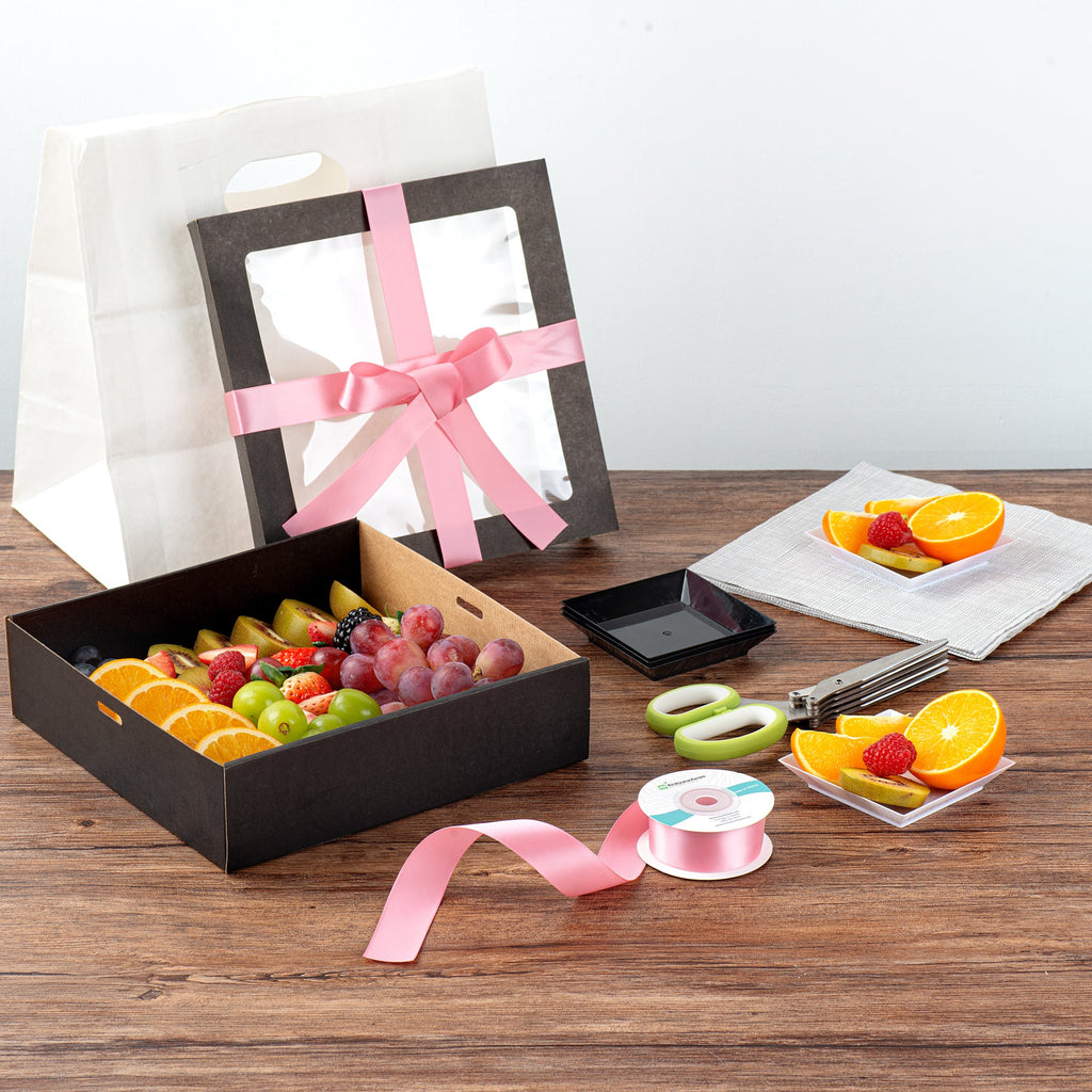 Gift Tek Pink Polyester Satin Ribbon - Single Face - 1" x 10 yds - 10 count box