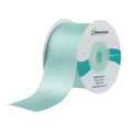 Gift Tek Aqua Blue Polyester Satin Ribbon - Single Face - 1 1/2" x 10 yds - 1 count box