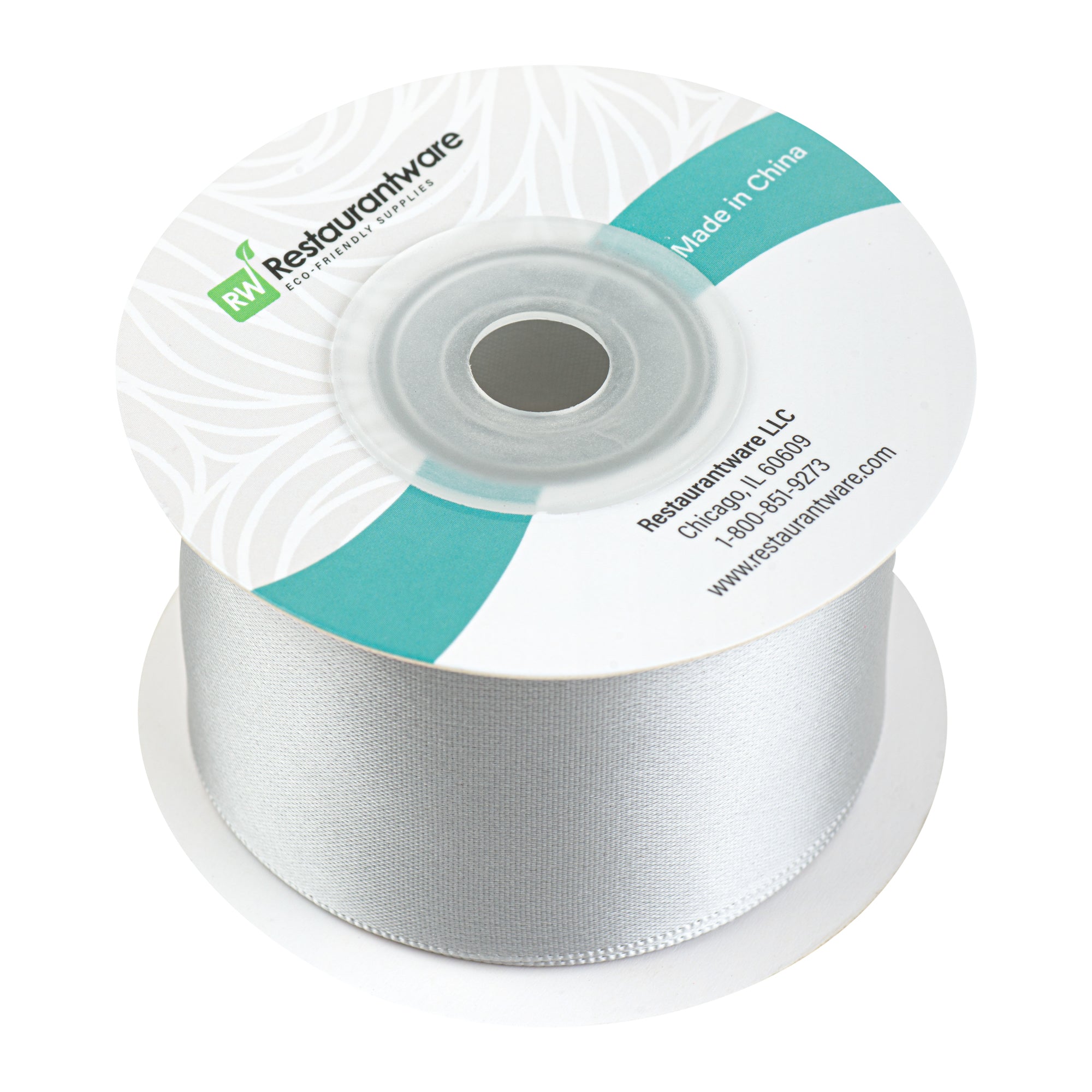 Gift Tek Gray Polyester Satin Ribbon - Single Face - 1 1/2" x 10 yds - 10 count box