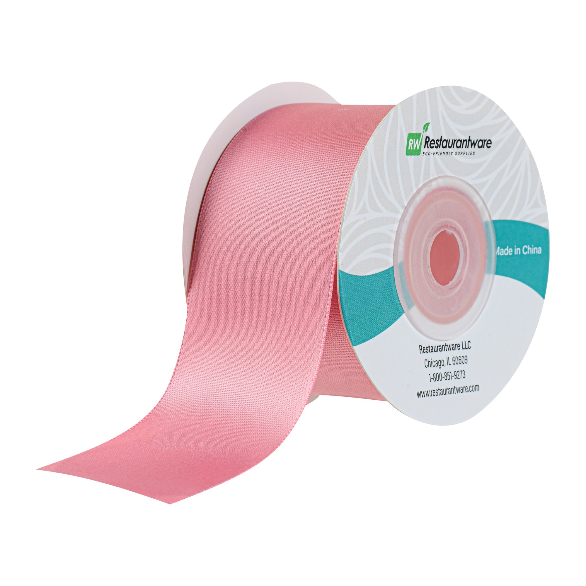 Gift Tek Pink Polyester Satin Ribbon - Single Face - 1 1/2" x 10 yds - 1 count box