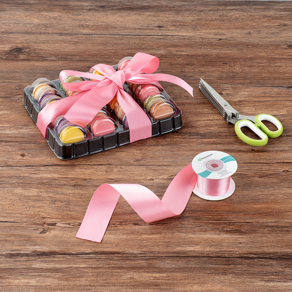 Gift Tek Pink Polyester Satin Ribbon - Single Face - 1 1/2" x 10 yds - 10 count box