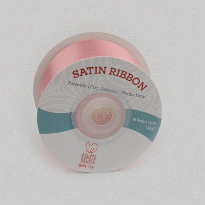 Gift Tek Pink Polyester Satin Ribbon - Single Face - 1 1/2" x 10 yds - 10 count box