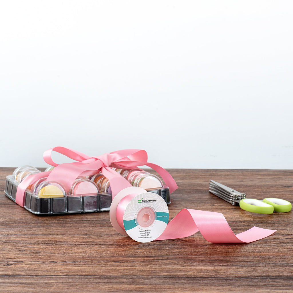 Gift Tek Pink Polyester Satin Ribbon - Single Face - 1 1/2" x 10 yds - 10 count box