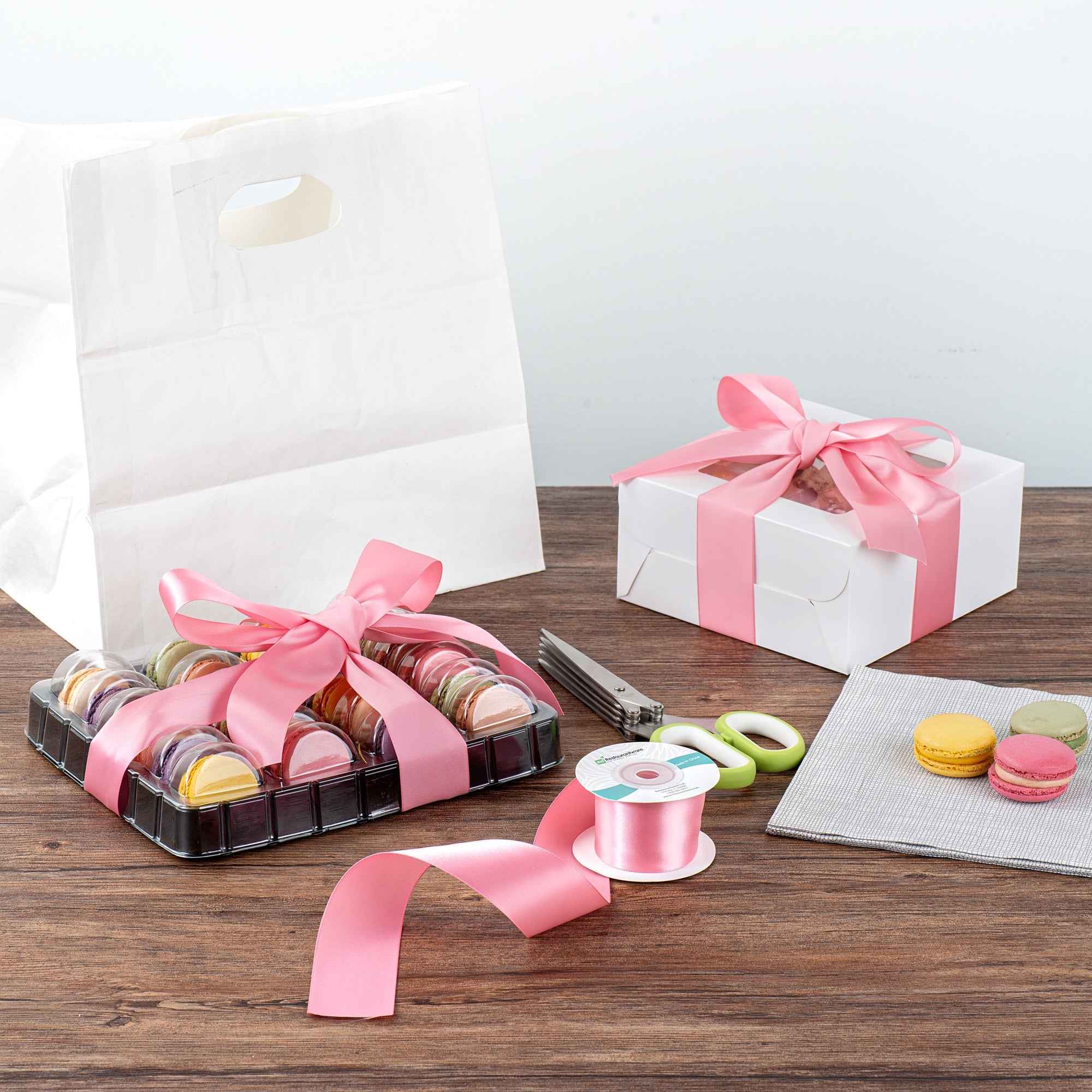 Gift Tek Pink Polyester Satin Ribbon - Single Face - 1 1/2" x 10 yds - 10 count box