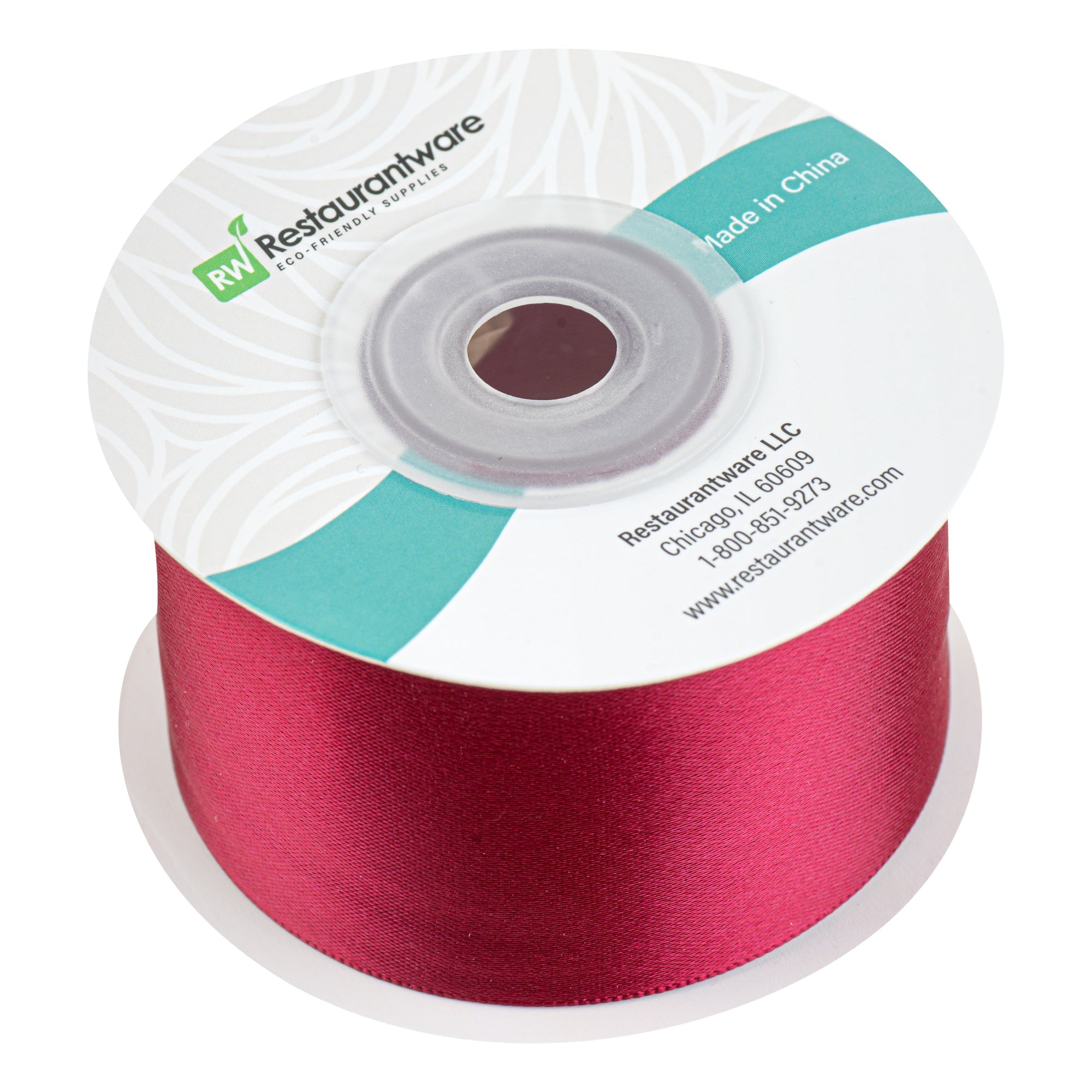 Gift Tek Sherry Red Polyester Satin Ribbon - Single Face - 1 1/2" x 10 yds - 10 count box