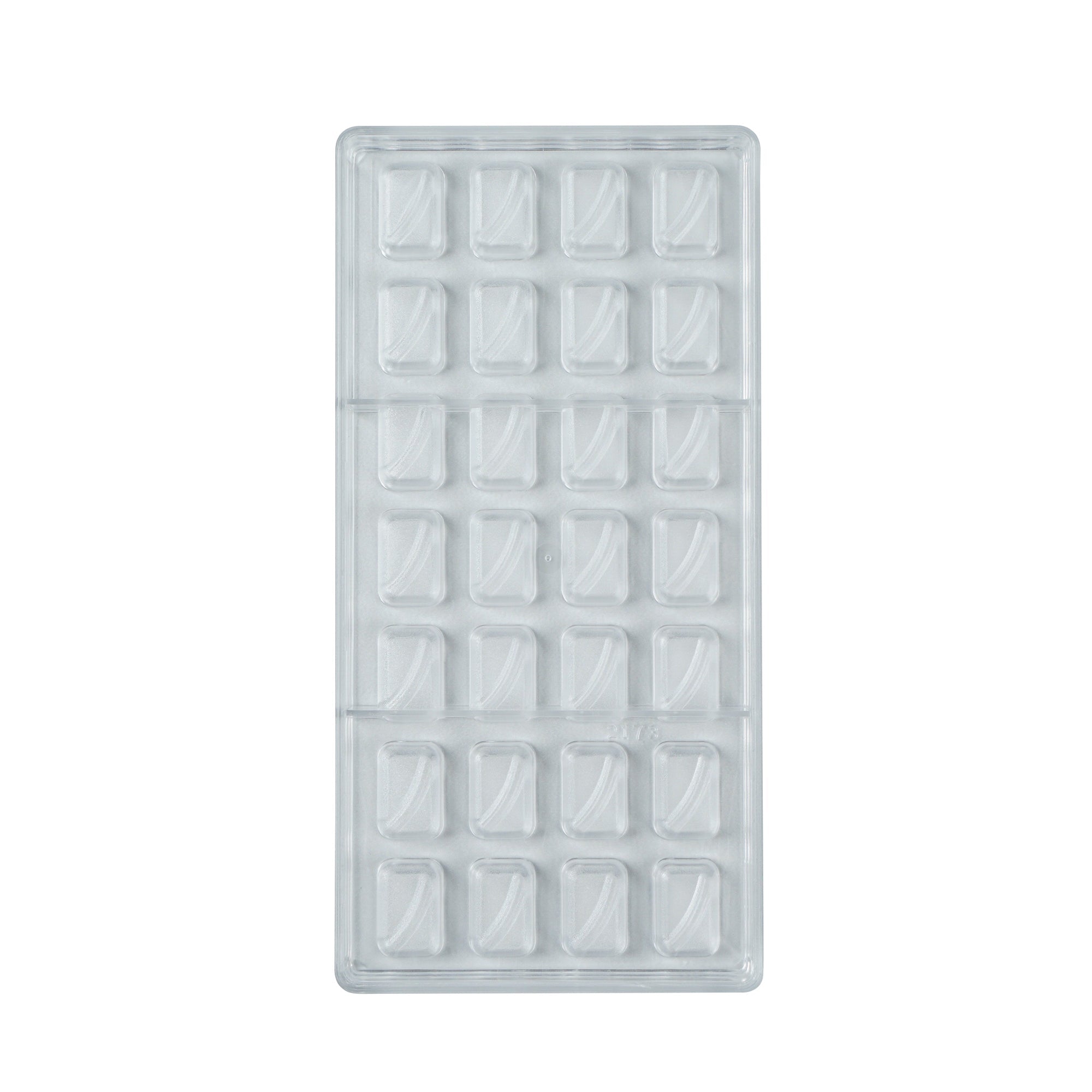 Pastry Tek Polycarbonate Wave Candy / Chocolate Mold - 28-Compartment - 1 count box