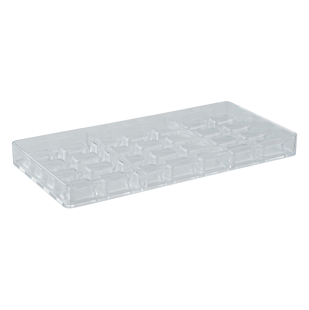 Pastry Tek Polycarbonate Wave Candy / Chocolate Mold - 28-Compartment - 1 count box