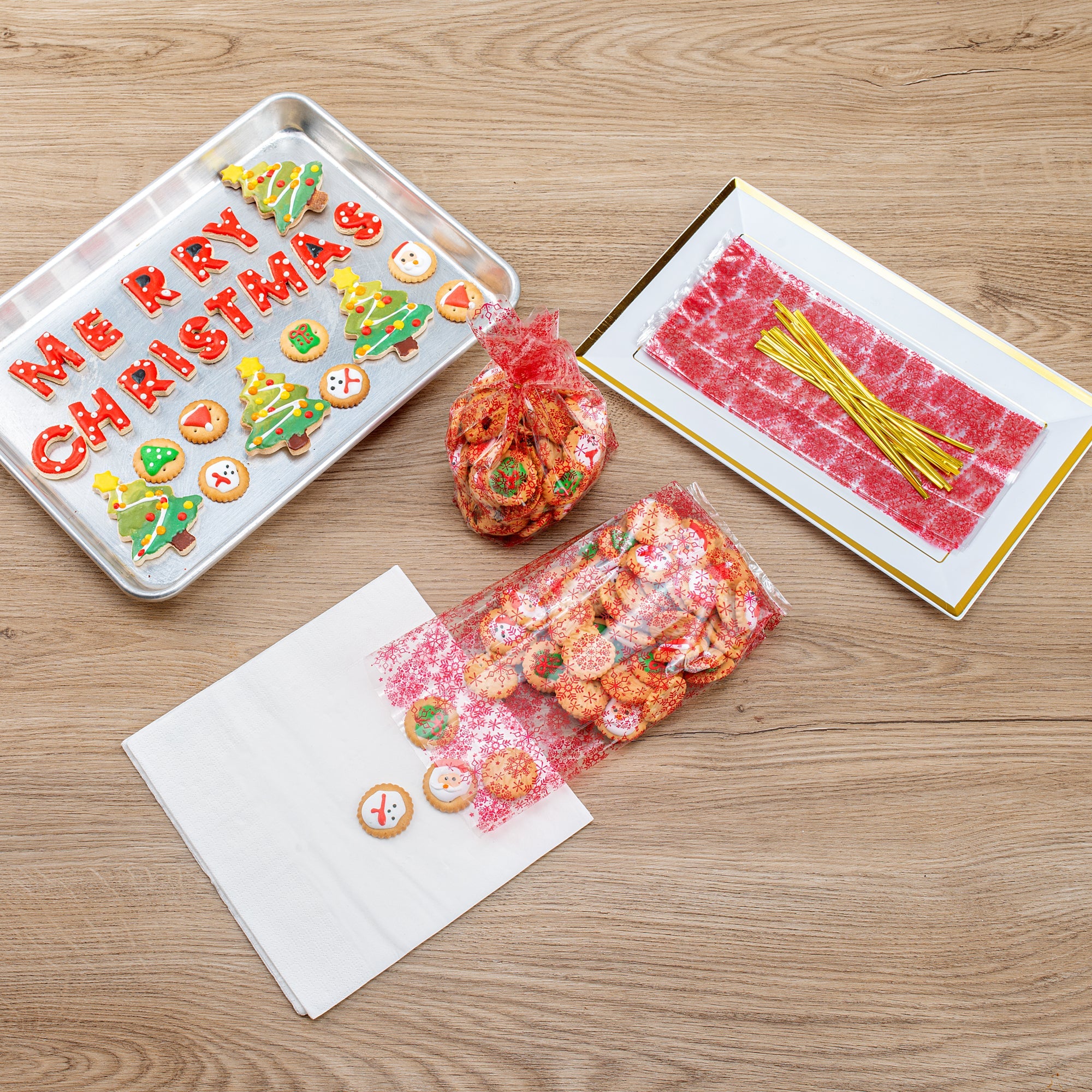 Bag Tek Plastic Candy Bag - Snowflakes - 4" x 2" x 9 1/2" - 4000 count box