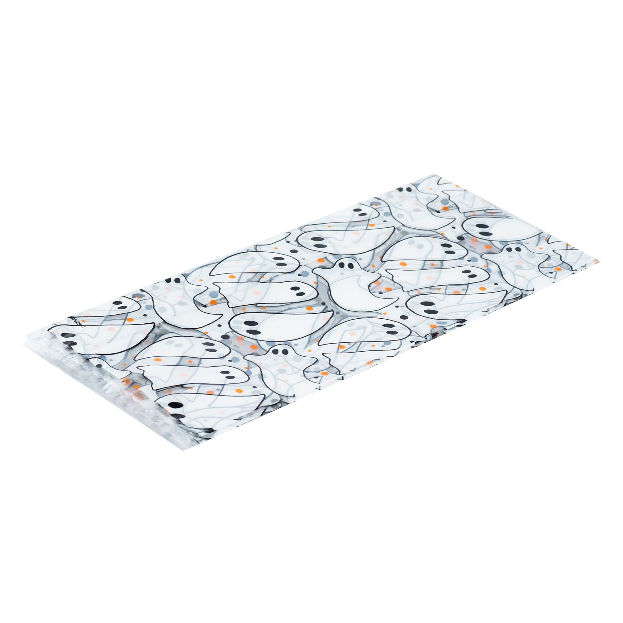 Bag Tek Plastic Candy Bag - Ghosts, Gusseted - 4" x 2" x 9 1/2" - 4000 count box